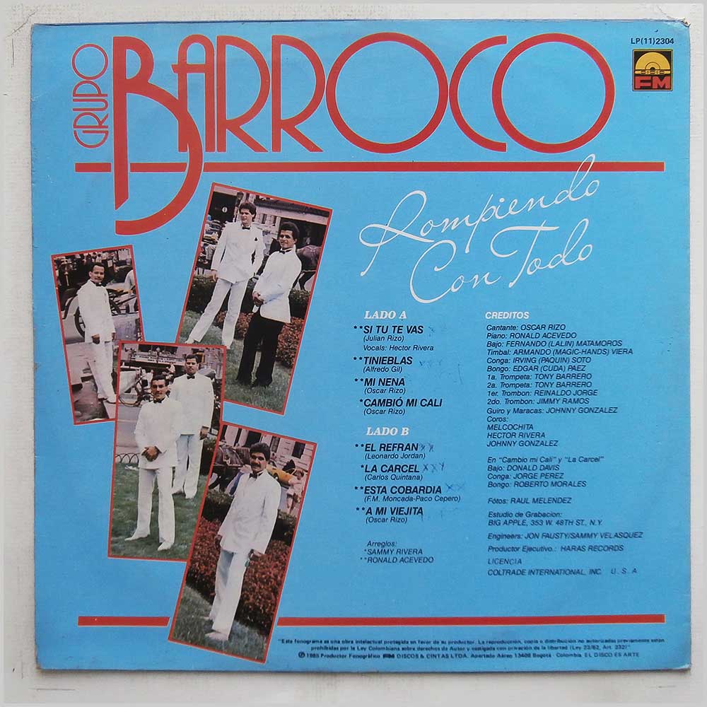 Conjunto Barroco - Rompiendo Con Todo  (LP(11)2304) 