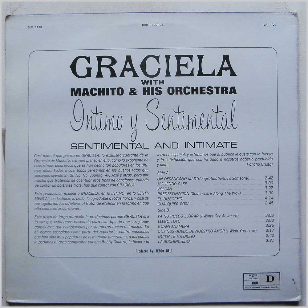 Graciela, Machito and His Orchestra - Intimo Y Sentimental  (LP 1123) 