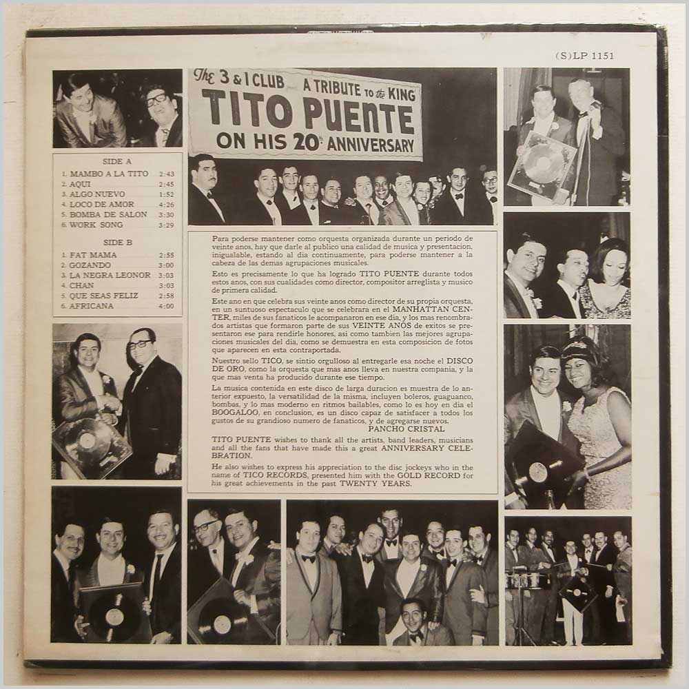 Tito Puente and His Orchestra - 20th Anniversary  (LP 1151) 