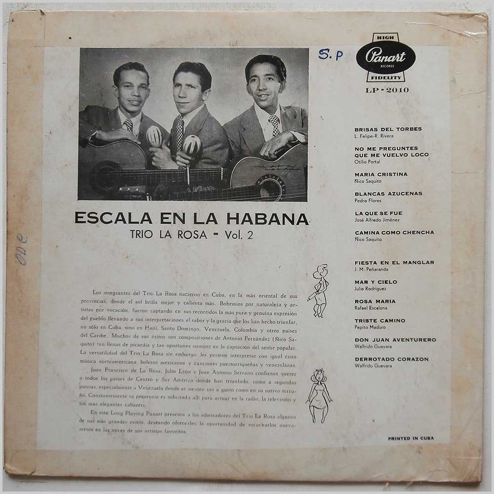 Trio La Rosa - Escala En La Habana Vol.2  (LP-2010) 