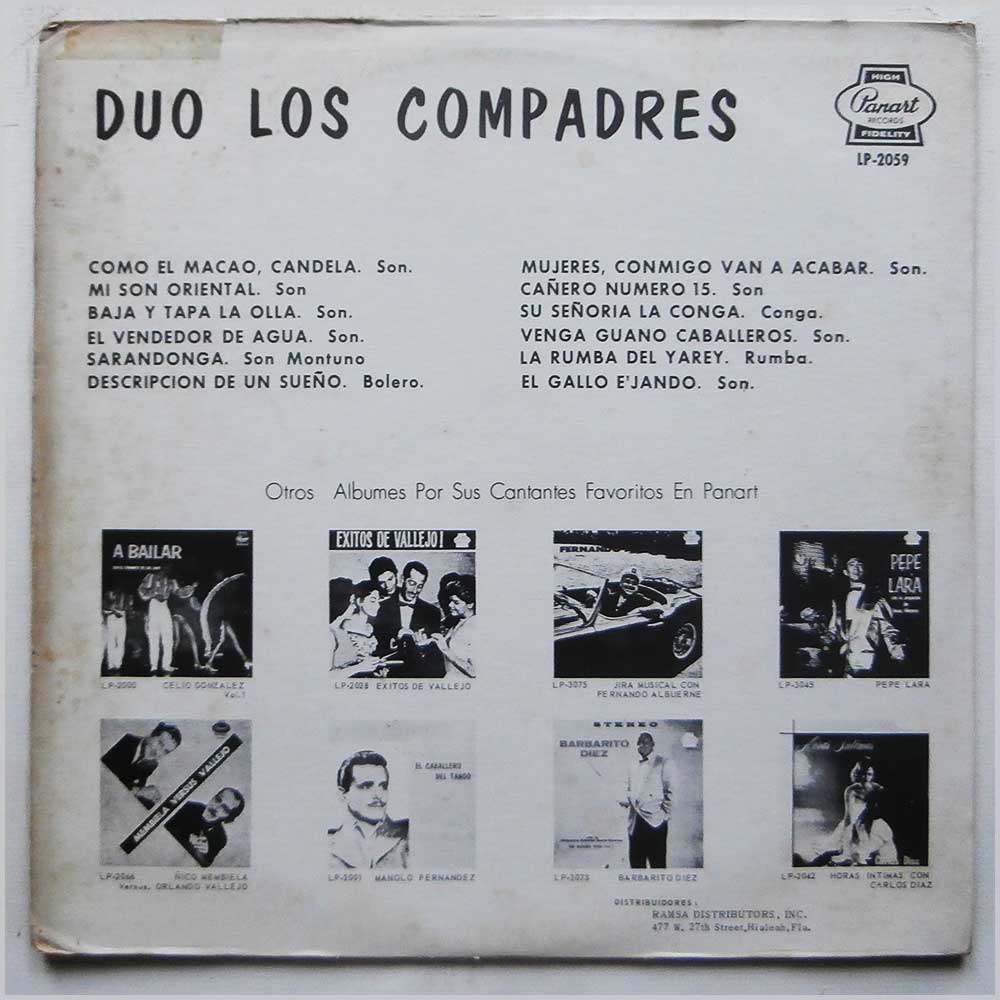 Duo Los Compadres - Guitarras, Maracas Y Claves  (LP-2059) 
