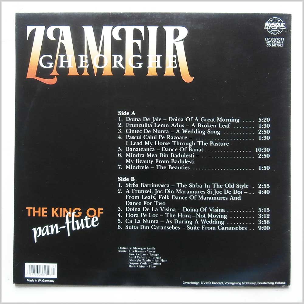 Gheorghe Zamfir - The King Of The Pan Flute  (LP 2627011) 