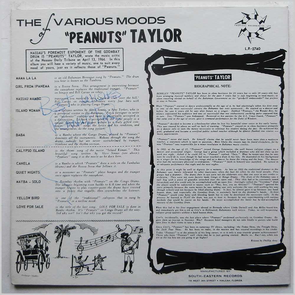 Peanuts Taylor - The Various Moods Of Peanut Taylor  (L.P.-2740) 