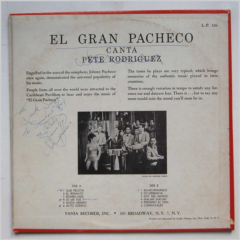 Johnny Pacheco - Pacheco At The N.Y. World's Fair  (LP 326) 