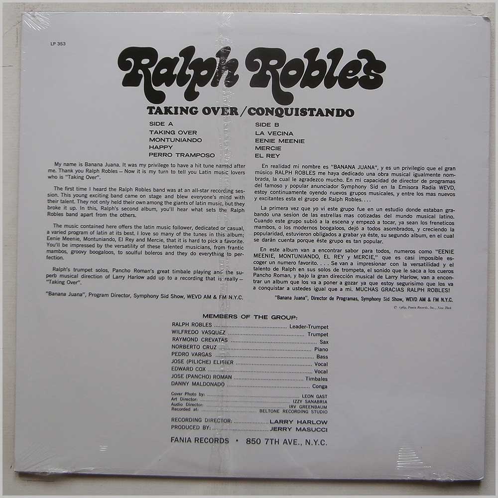 Ralph Robles - Taking Over, Conquistando  (LP 353) 