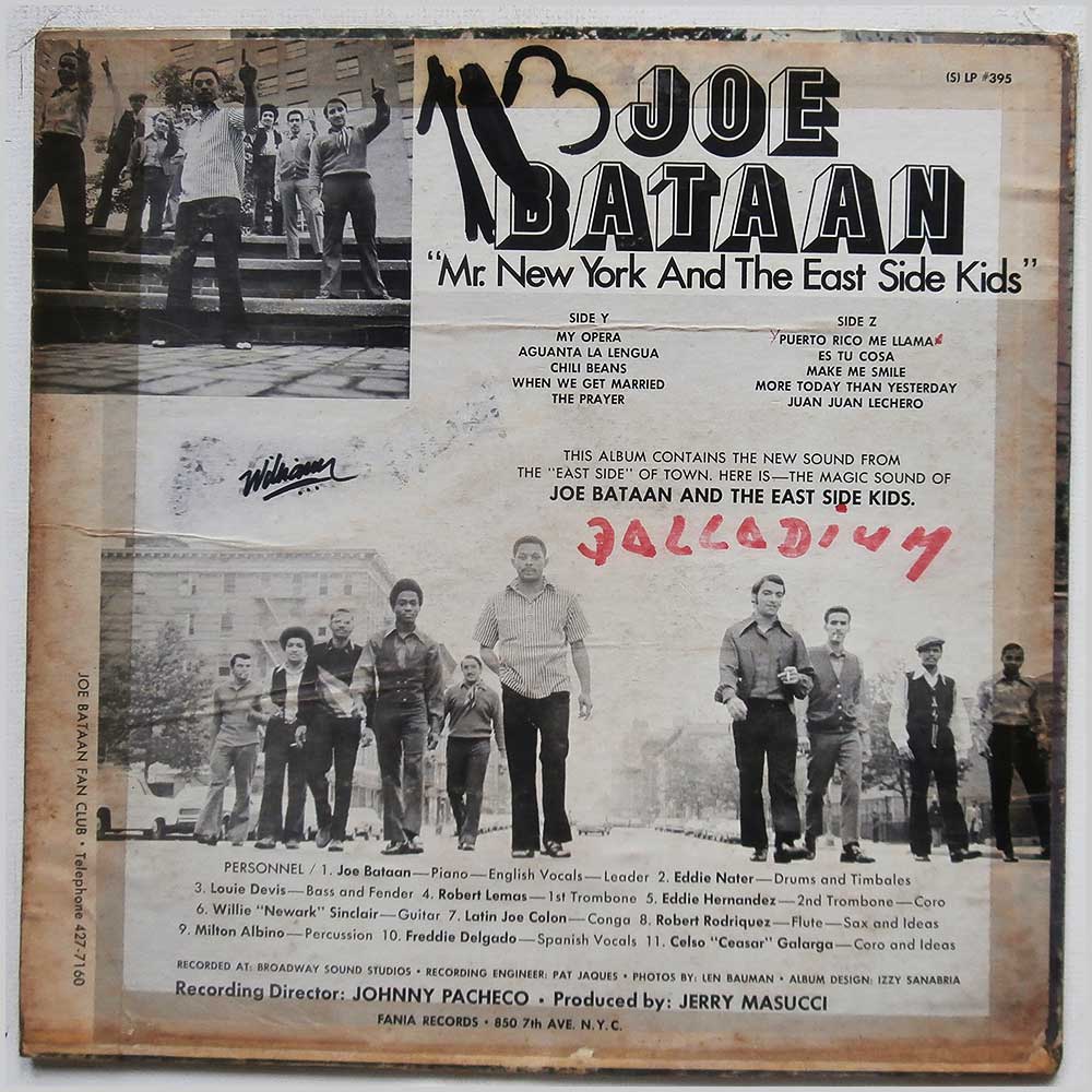 Joe Bataan - Mr. New York And The East Side Kids  (LP 395) 
