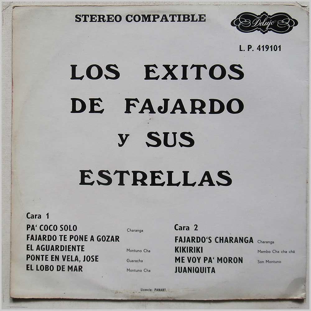 Fajrado Y Sus Estrellas - Los Exitos De Fajrado Y Sus Estrellas  (LP. 419101) 