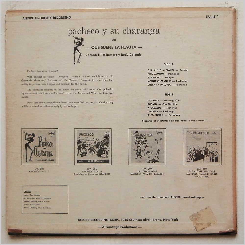 Pacheco Y Su Charanga - Que Suene La Flauta Vol. III  (LPA 811) 