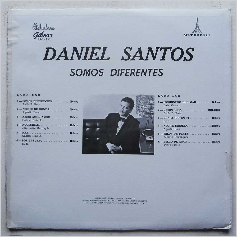 Daniel Santos - Somos Diferentes  (LPG-336) 