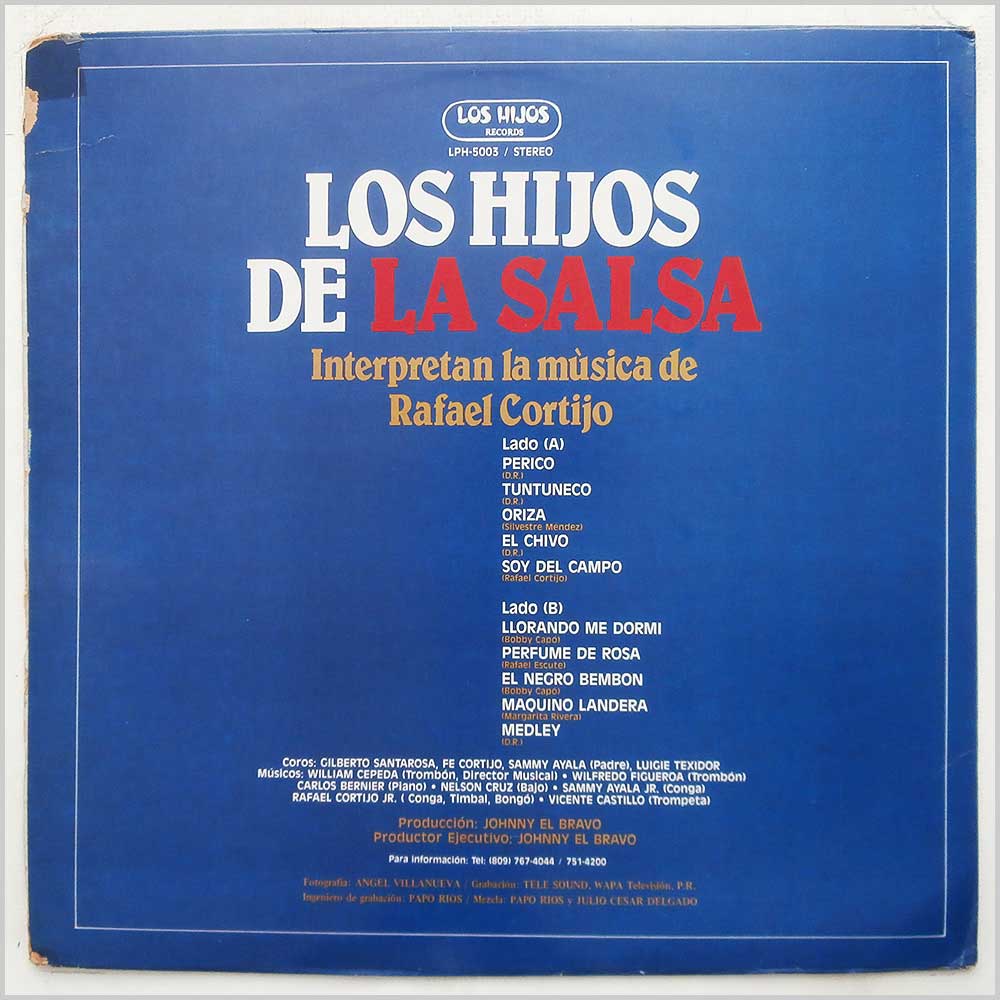 Los Hijos De La Salsa - Interpretan La Mùsica De Rafael Cortijo  (LPH-5003) 