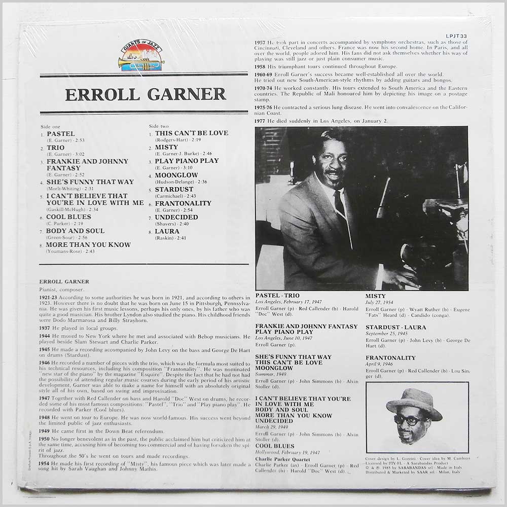 Erroll Garner - Erroll Garner  (LPJT 33) 