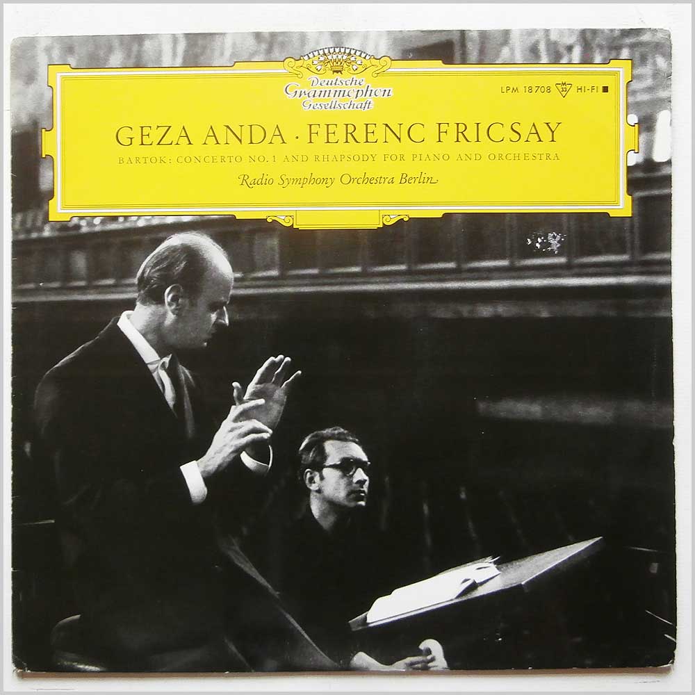 Geza Anda, Ferenc Fricsay, Radio-Symphonie-Orchester Berlin - Bartok: Klavierkonzert Nr. 1 Und Rhapsodie  (LPM 18 708) 