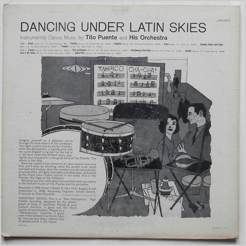 Tito Puente - Dancing Under Latin Skies  (LPM-1874) 