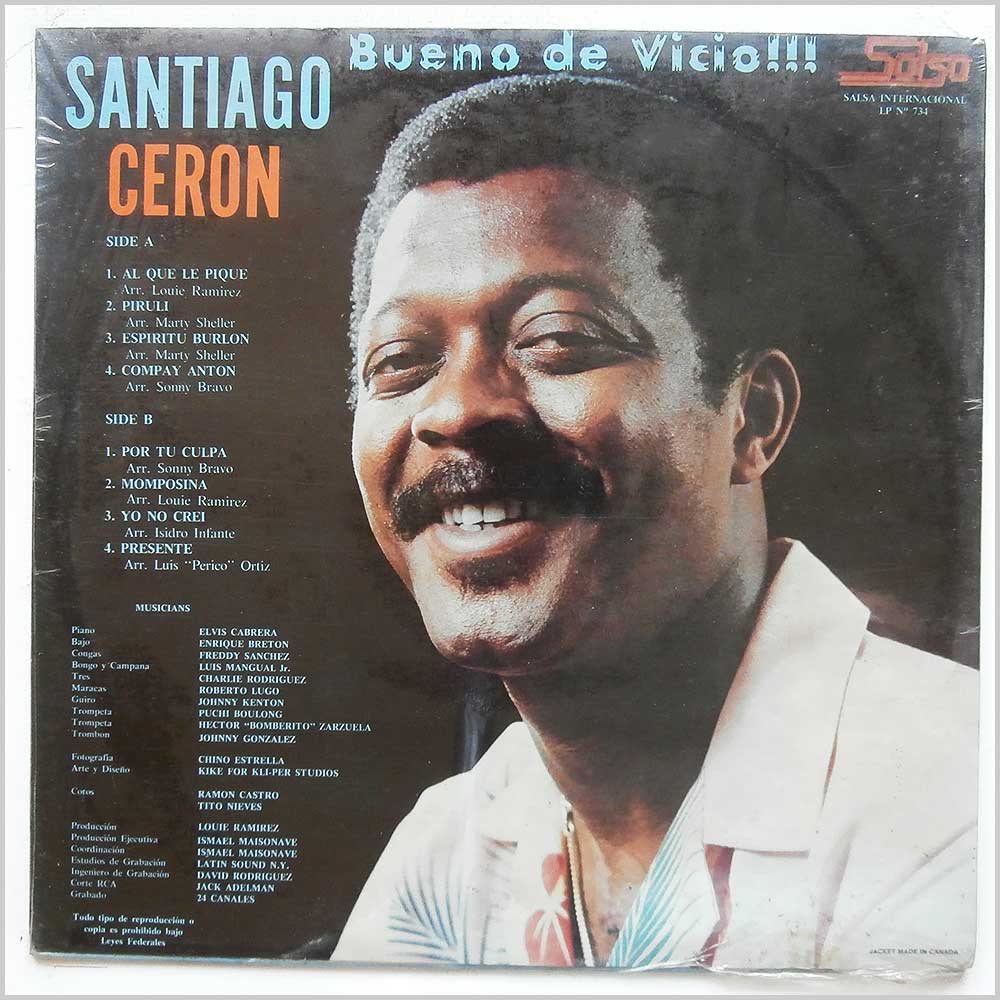 Santiago Ceron - Bueno De Vicio  (LP No 734) 