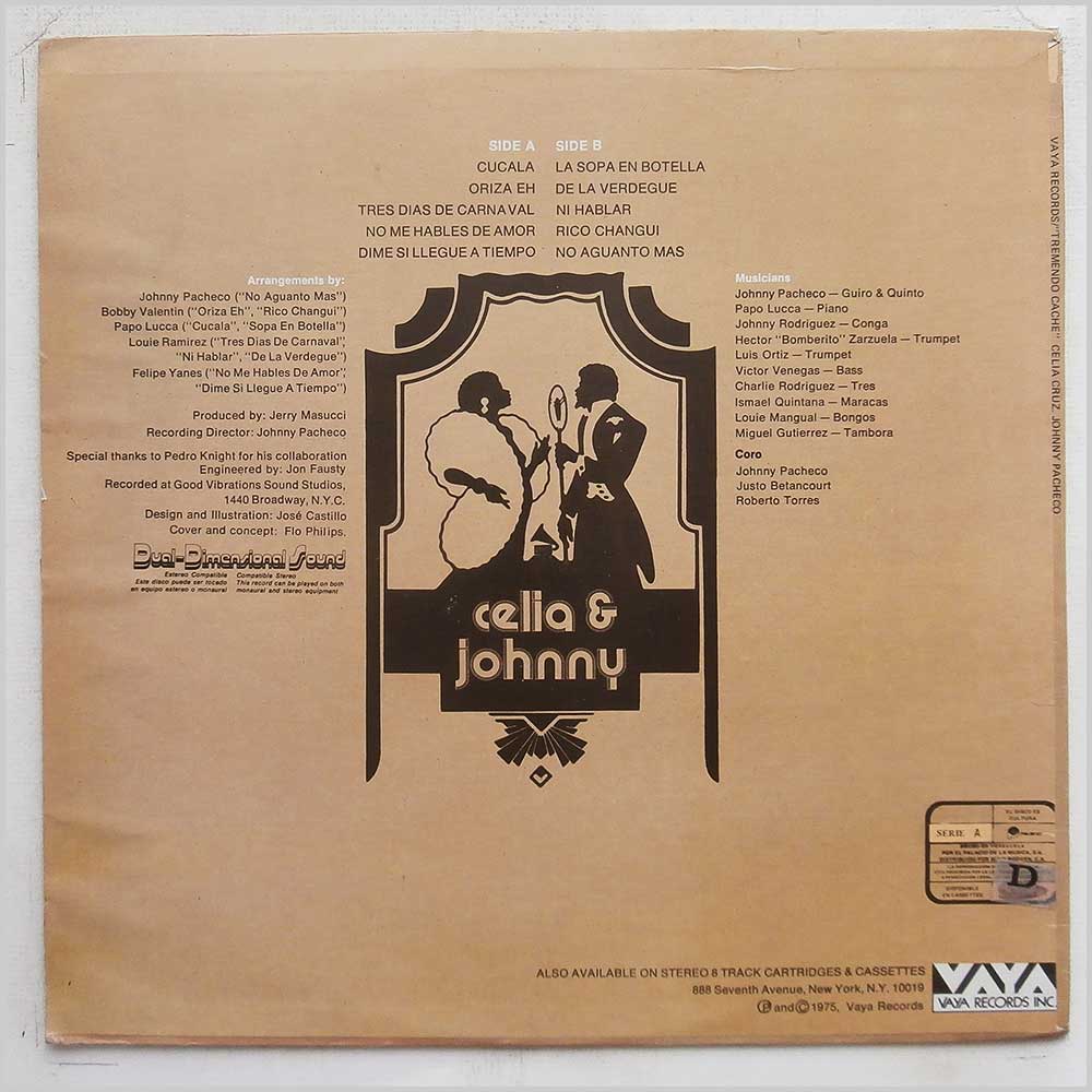 Celia Cruz, Johnny Pacheco - Tremendo Cache  (LPS-88 484) 