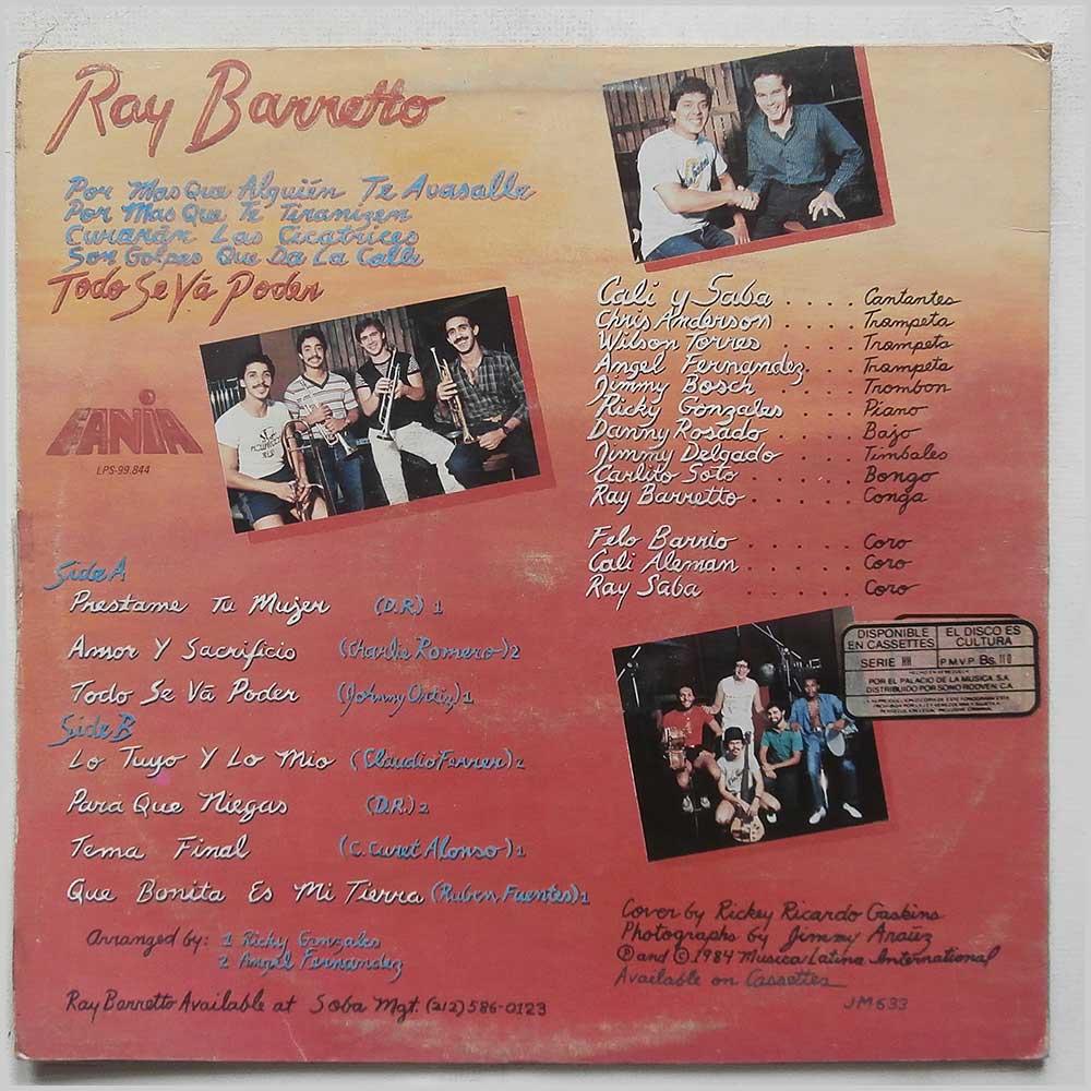 Ray Barretto - Todo Se Va Poder  (LPS-99844) 