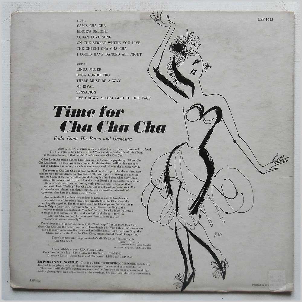Eddie Cano - Time For Cha Cha Cha  (LSP-1672) 