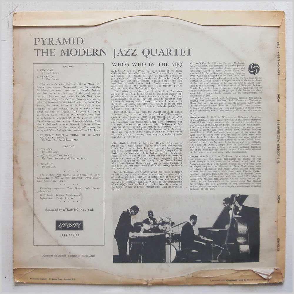 The Modern Jazz Quartet - Pyramid  (LTZ-K 15193) 