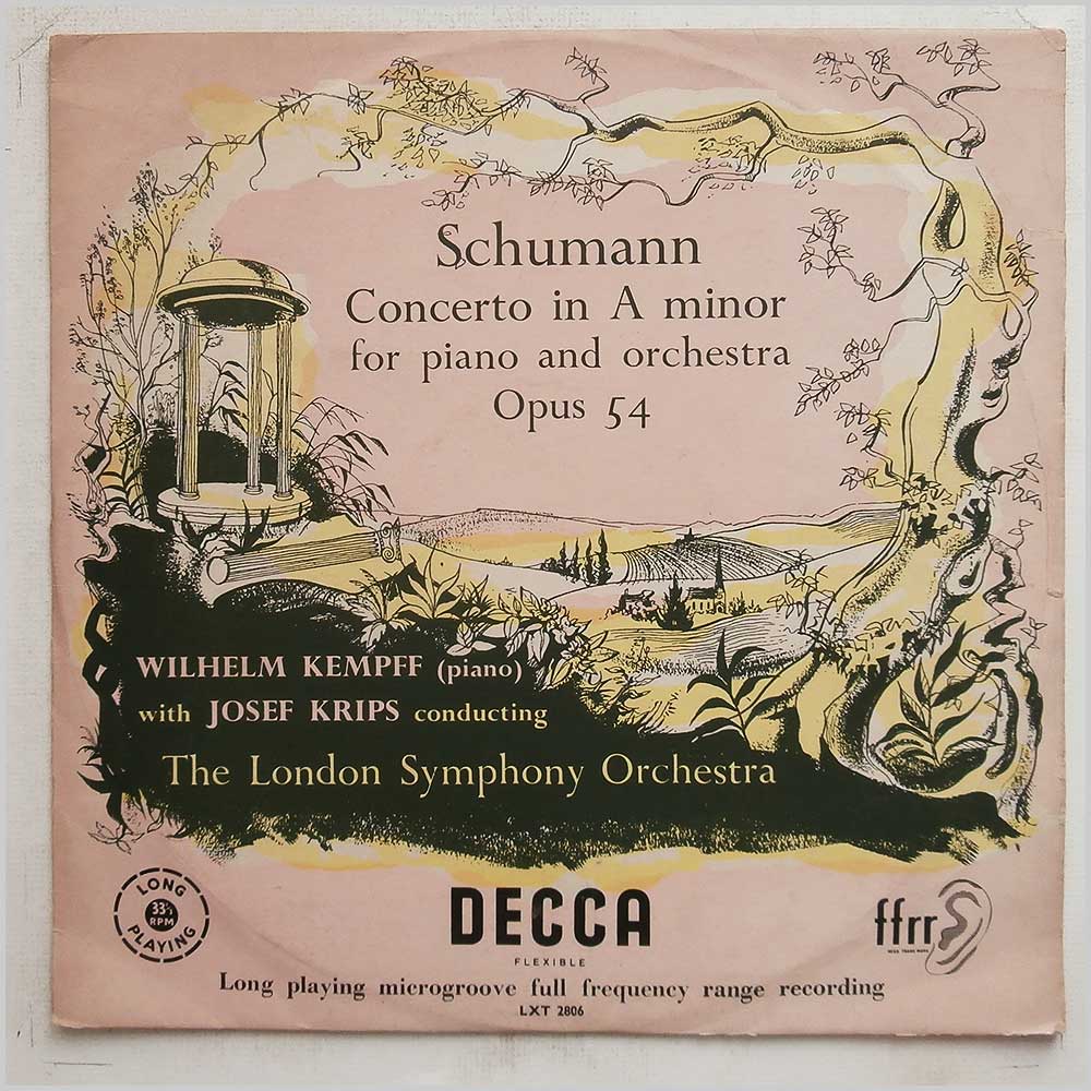 Wilhelm Kempff, Josef Krips, The London Symphony Orchestra - Schumann: Concerto In A Minor  (LXT 2806) 