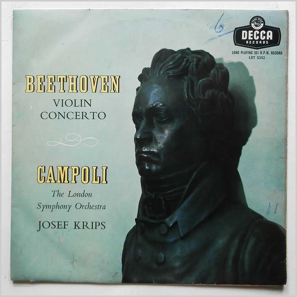 Josef Krips, The London Symphony Orchestra - Beethoven: Violin Concerto, Campoli  (LXT 5352) 