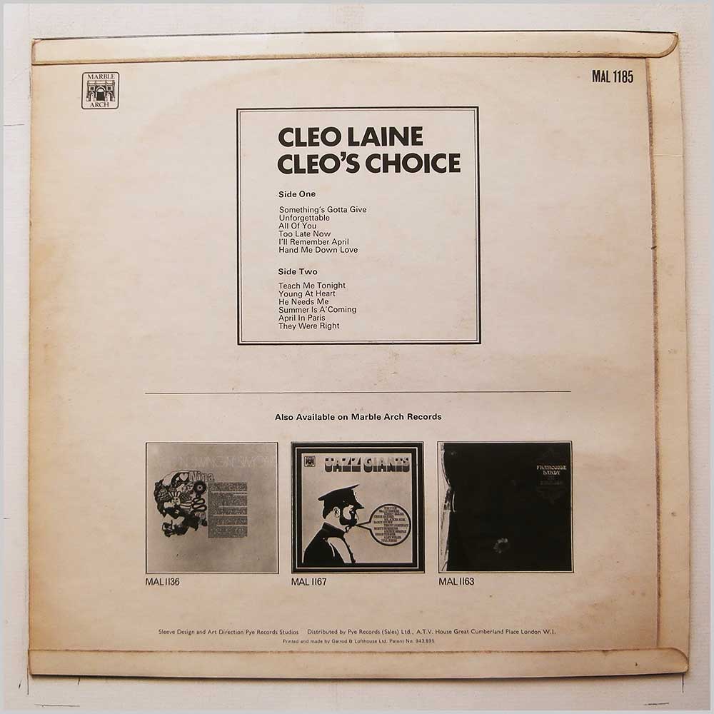 Cleo Laine - Cleo's Choice  (MAL 1185) 