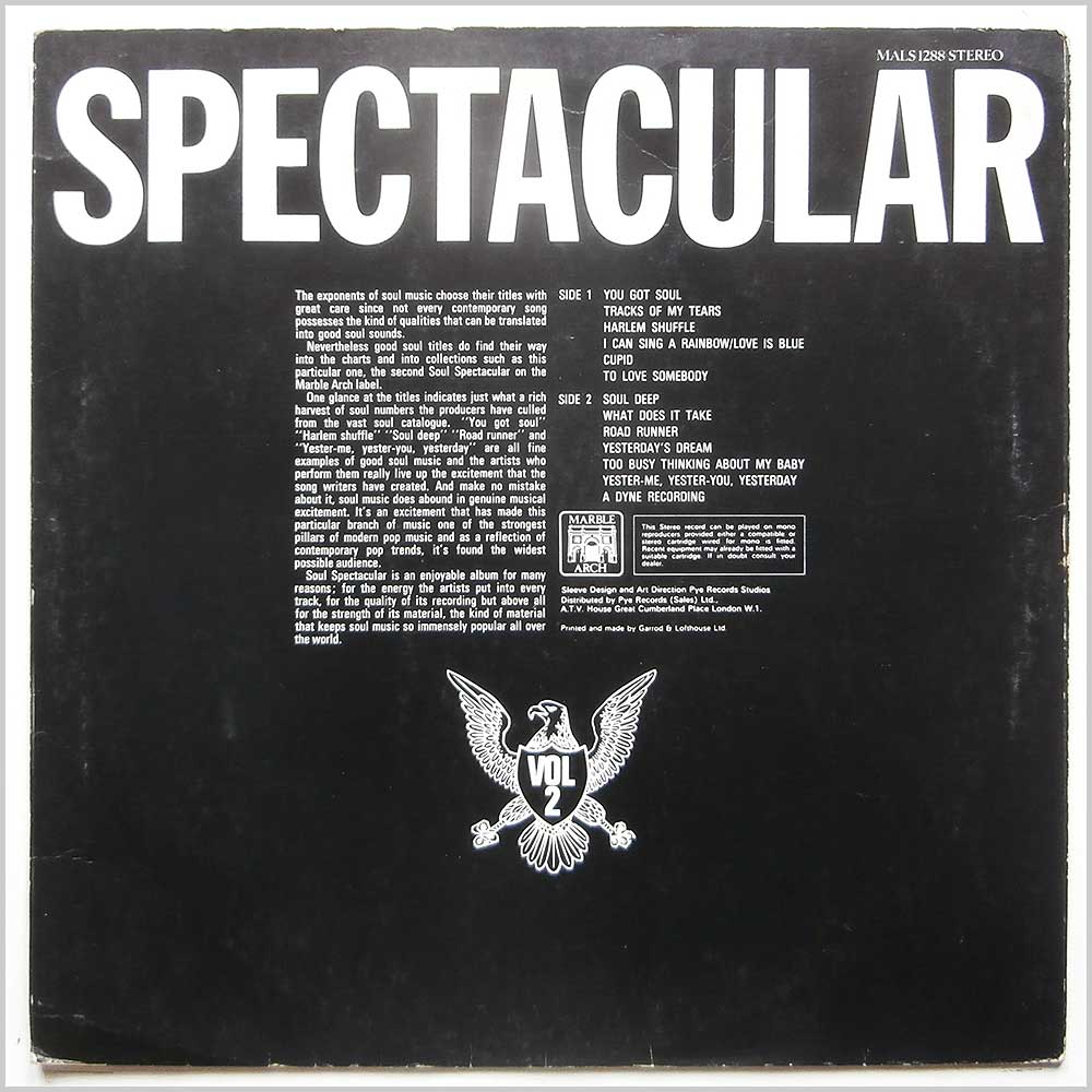 Soul Spectacular - Soul Spectacular Vol 2  (MALS 1288) 