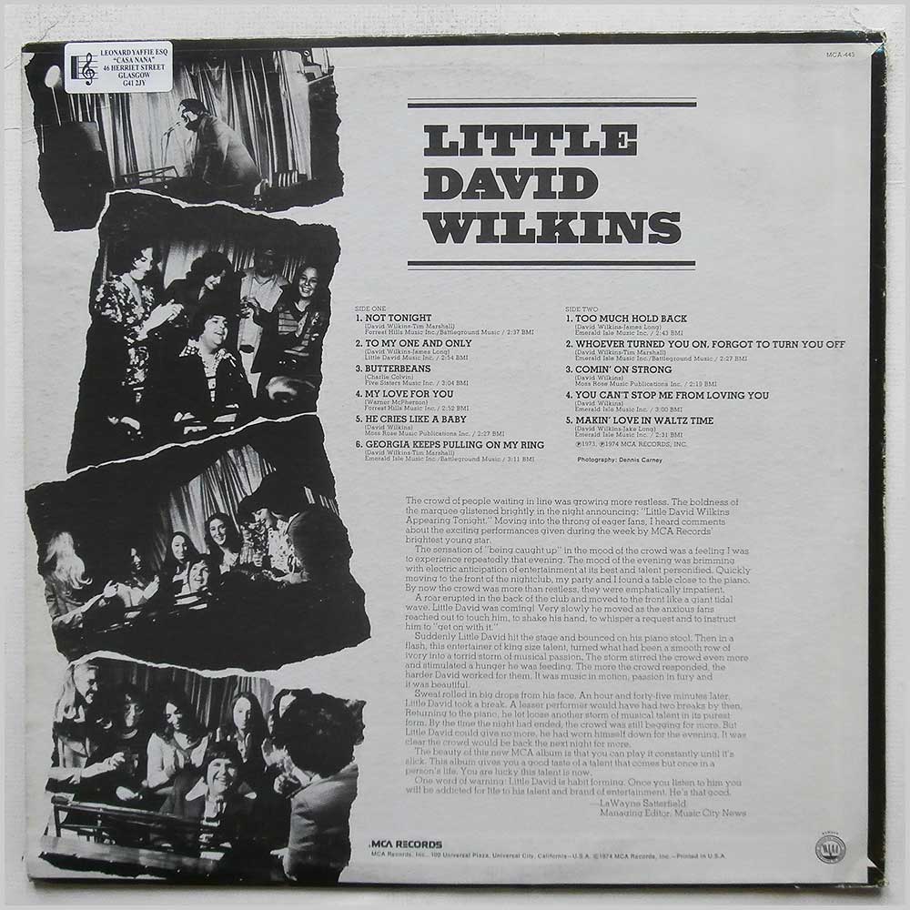 Little David Wilkins - Little David Wilkins  (MCA-445) 