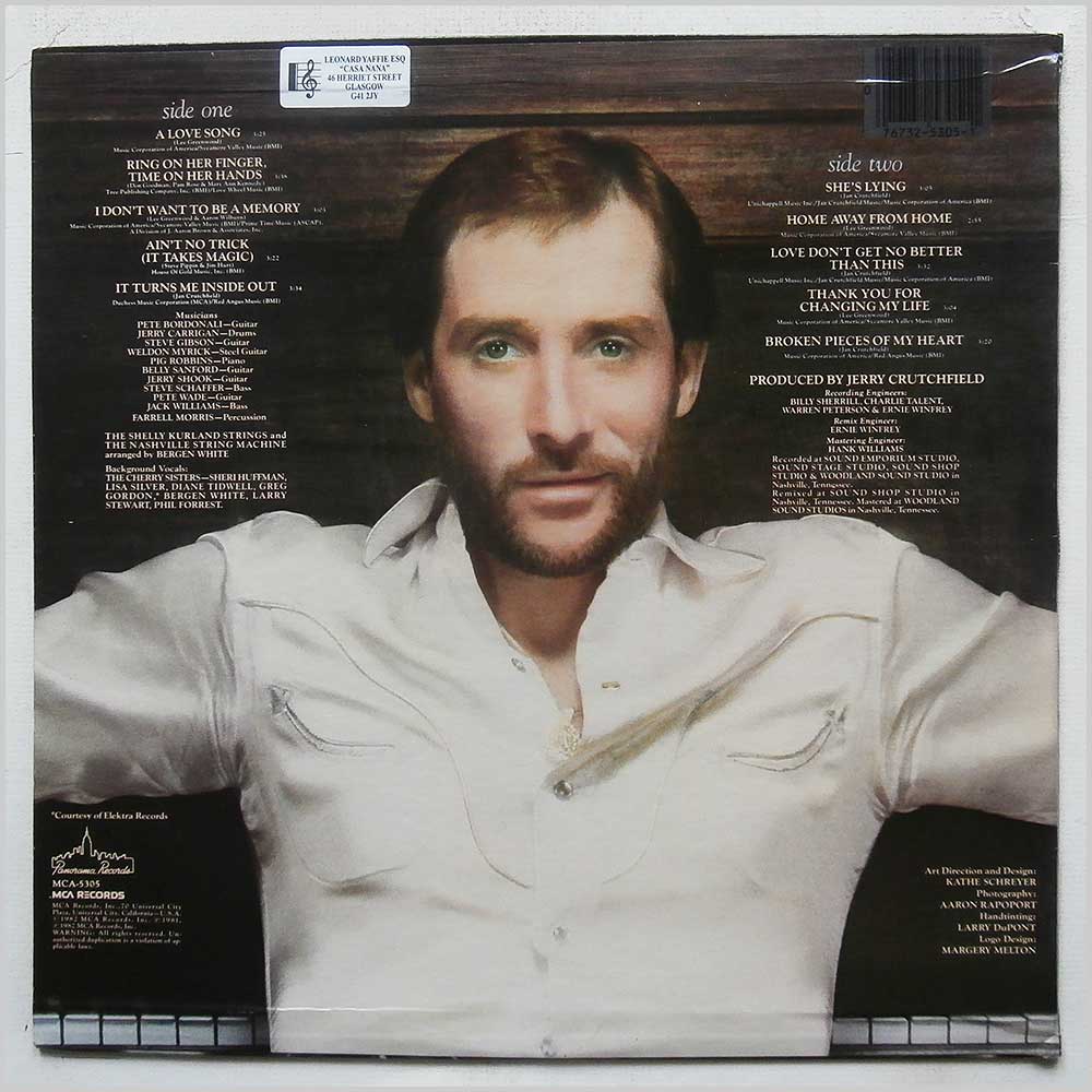 Lee Greenwood - Inside And Out  (MCA-5305) 