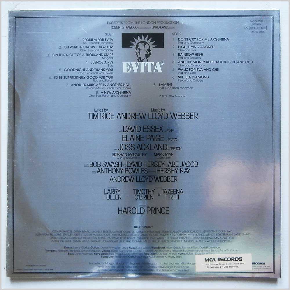 Andrew Lloyd Webber, Tim Rice - Evita: Original London Cast Recording  (MCG 3527) 