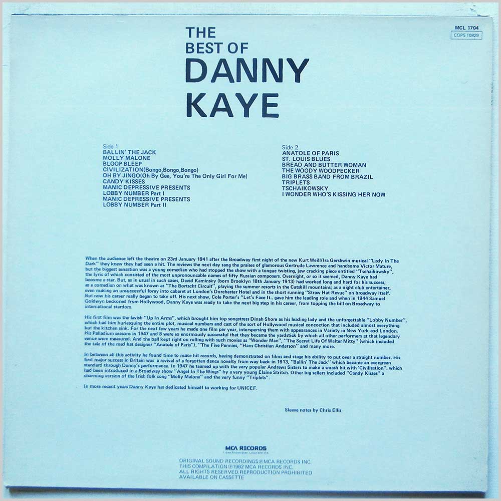 Danny Kaye - The Best Of Danny Kaye  (MCL 1704) 