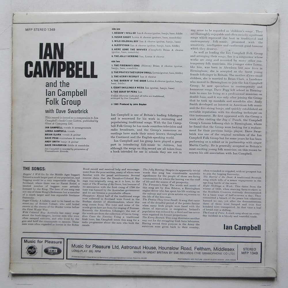 Ian Campbell, The Ian Campbell Folk Group, Dave Swarbrick  - Ian Campbell Folk Group  (MFP 1349) 