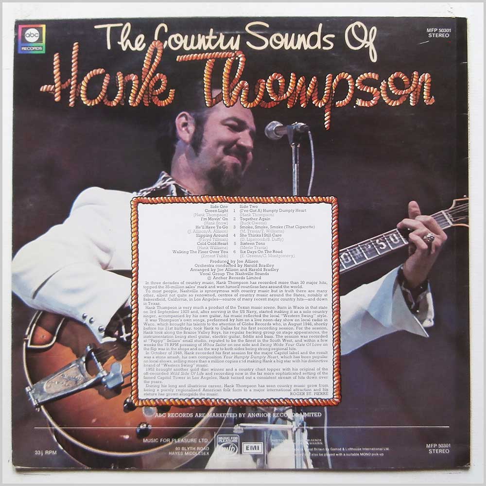 Hank Thompson - The Country Sounds Of Hank Thompson  (MFP 50301) 
