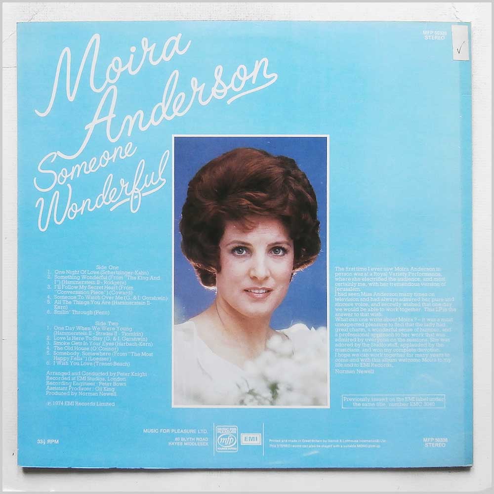 Moira Anderson - Someone Wonderful  (MFP 50338) 