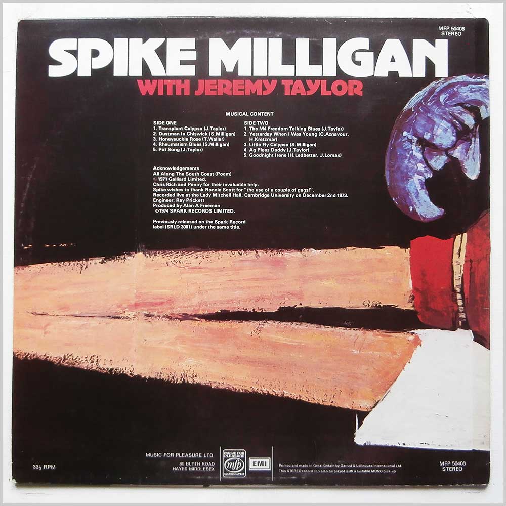 Spike Milligan, Jeremy Taylor - Spike Millgan With Jeremy Taylor Live  (MFP 50408) 