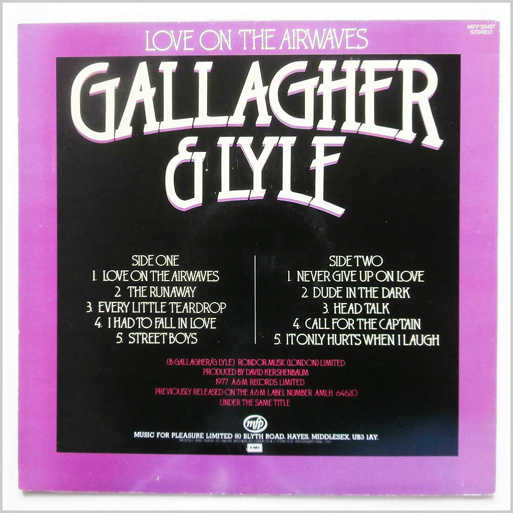 Gallagher And Lyle - Love On The Airwaves  (MFP 50497) 