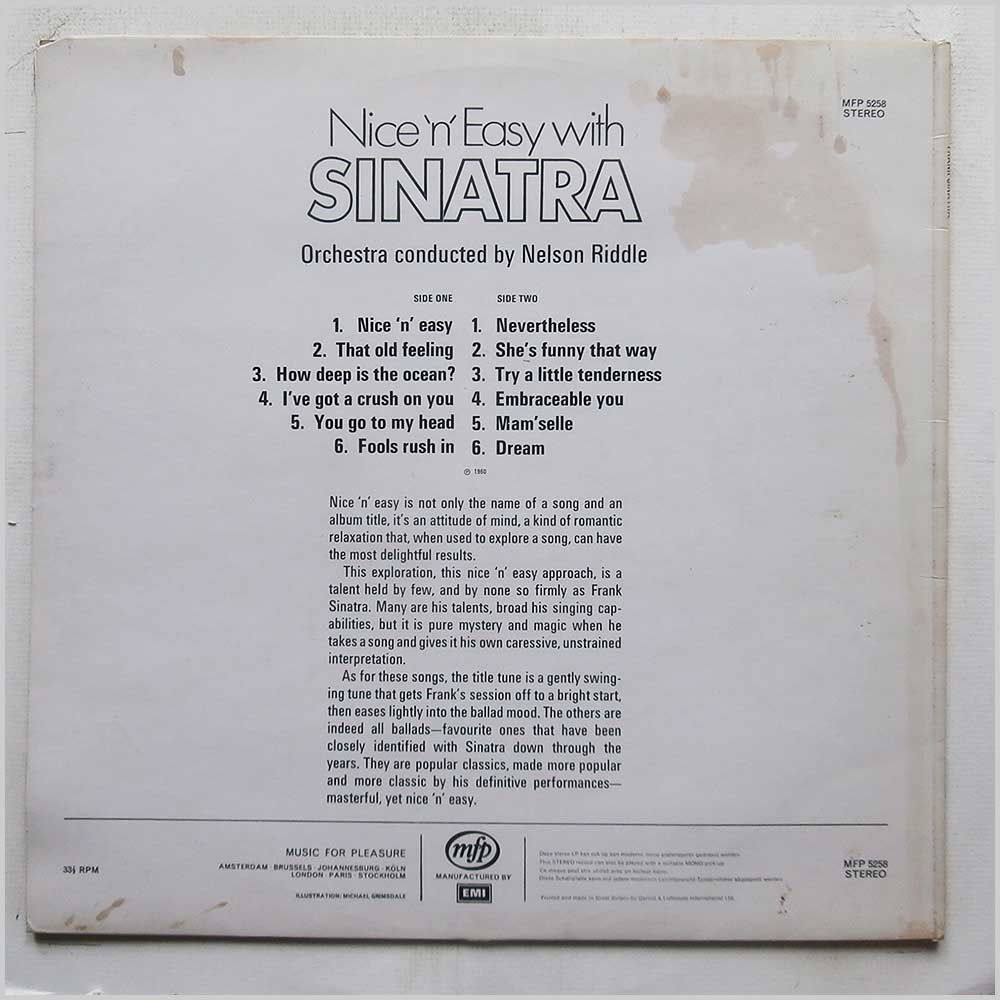 Frank Sinatra - Nice 'N' Easy With Frank Sinatra  (MFP 5258) 