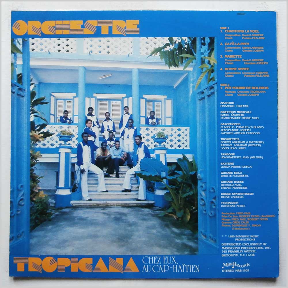 Orchestre Tropicana - Chez Au Cap-Haitien: Pot Pourri 3  (MRS-1109) 