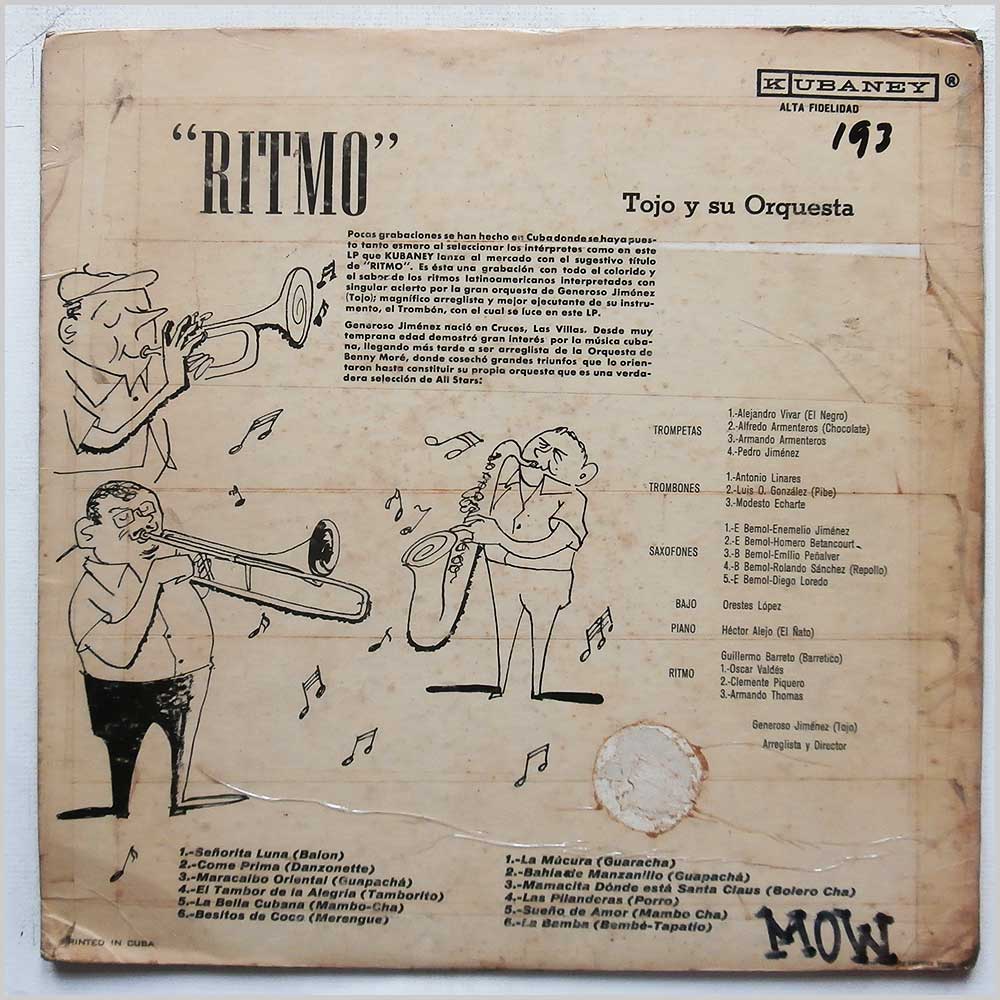 Tojo Y Su Orquesta - Ritmo  (MT-167) 