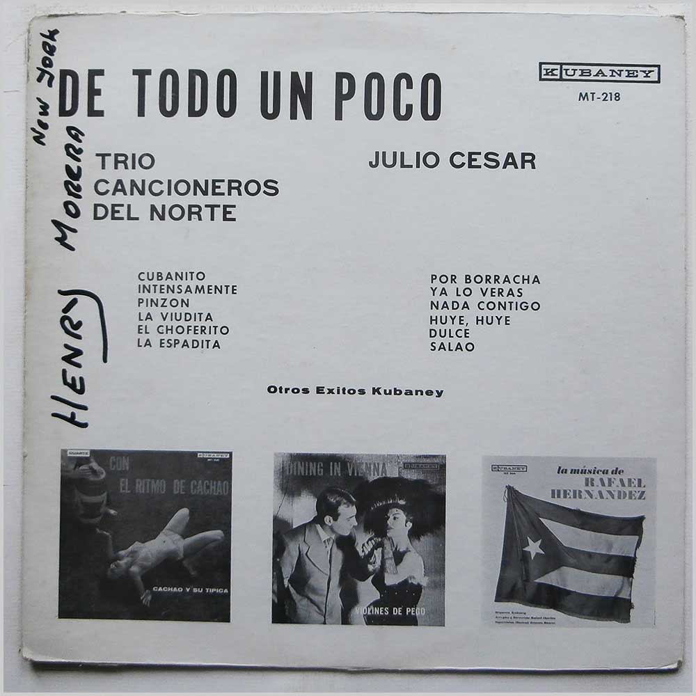 Trio Cancioneros Del Norte, Julio Cesar - De Todo Un Poco  (MT-218) 