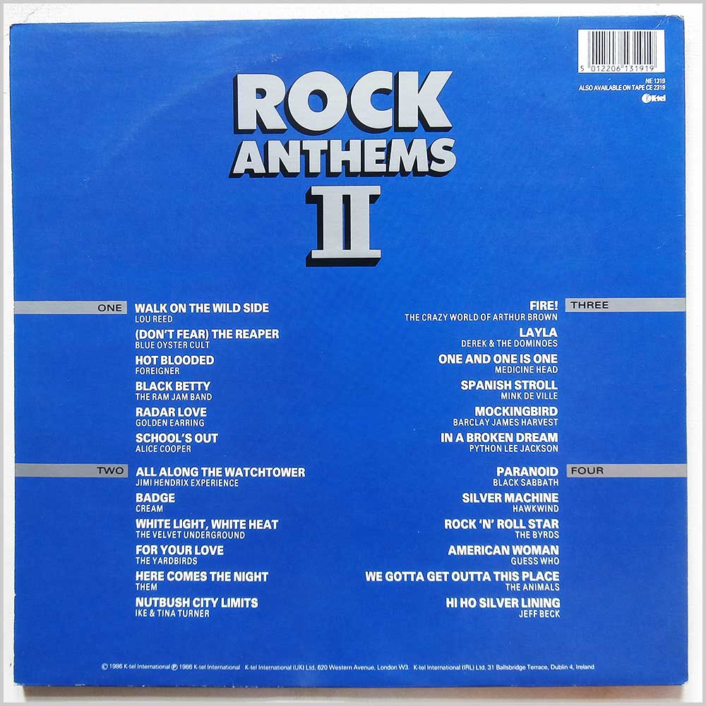 Various - Rock Anthems II  (NE 1319) 