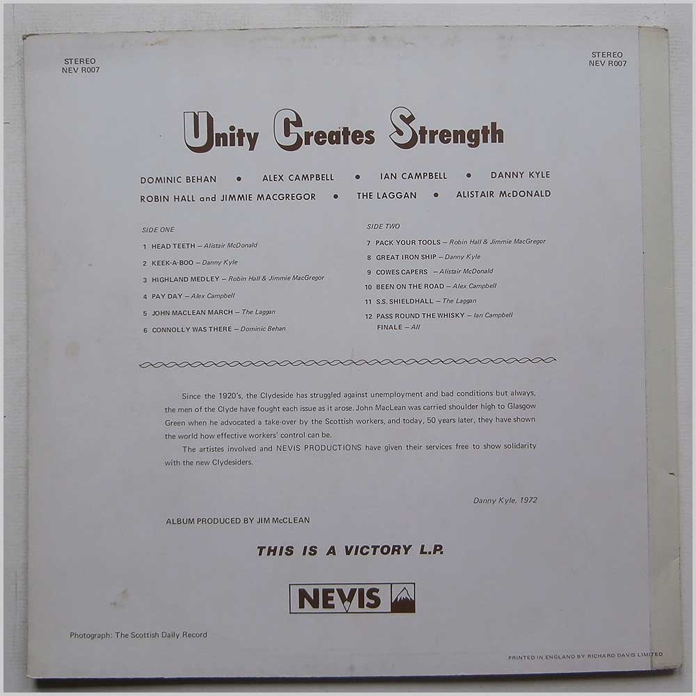 Various - Unity Creates Strength  (NEV R007) 