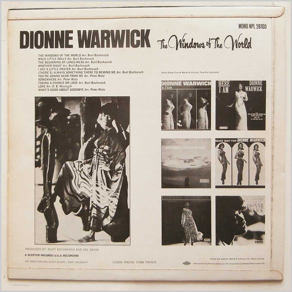 Dionne Warwick - The Windows Of The World  (NPL 28105) 