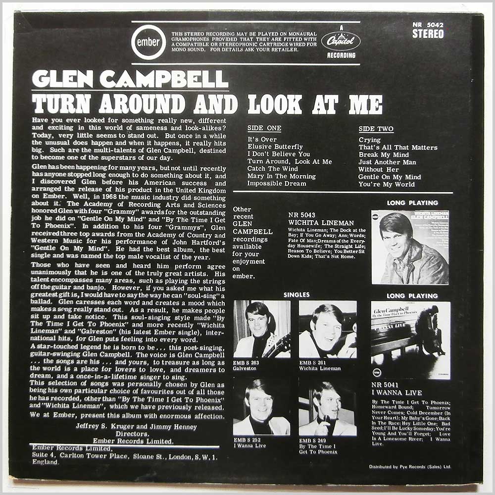 Glen Campbell - Turn Around and Look At Me  (NR 5042) 