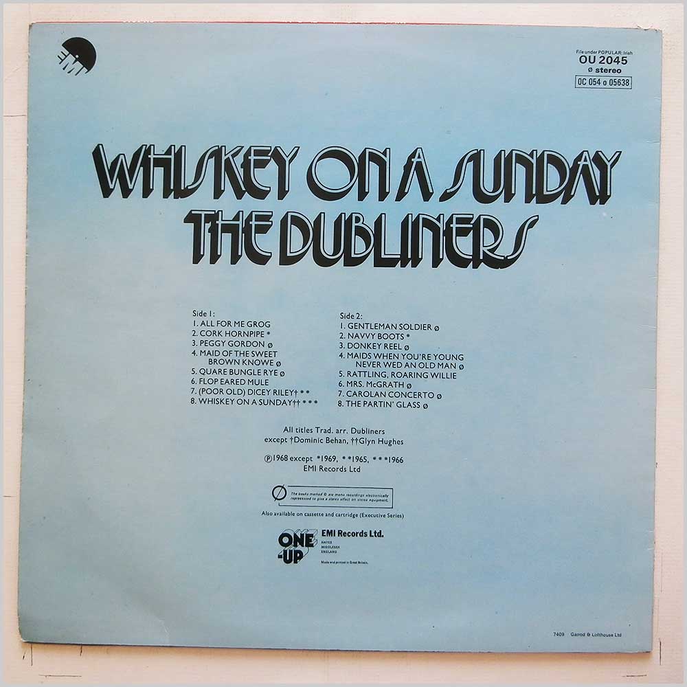 The Dubliners - Whiskey On A Sunday  (OU 2045) 