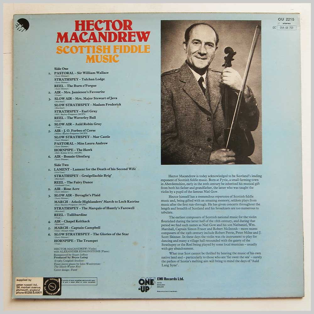 Hector MacAndrew - Scottish Fiddle Music  (OU 2215) 