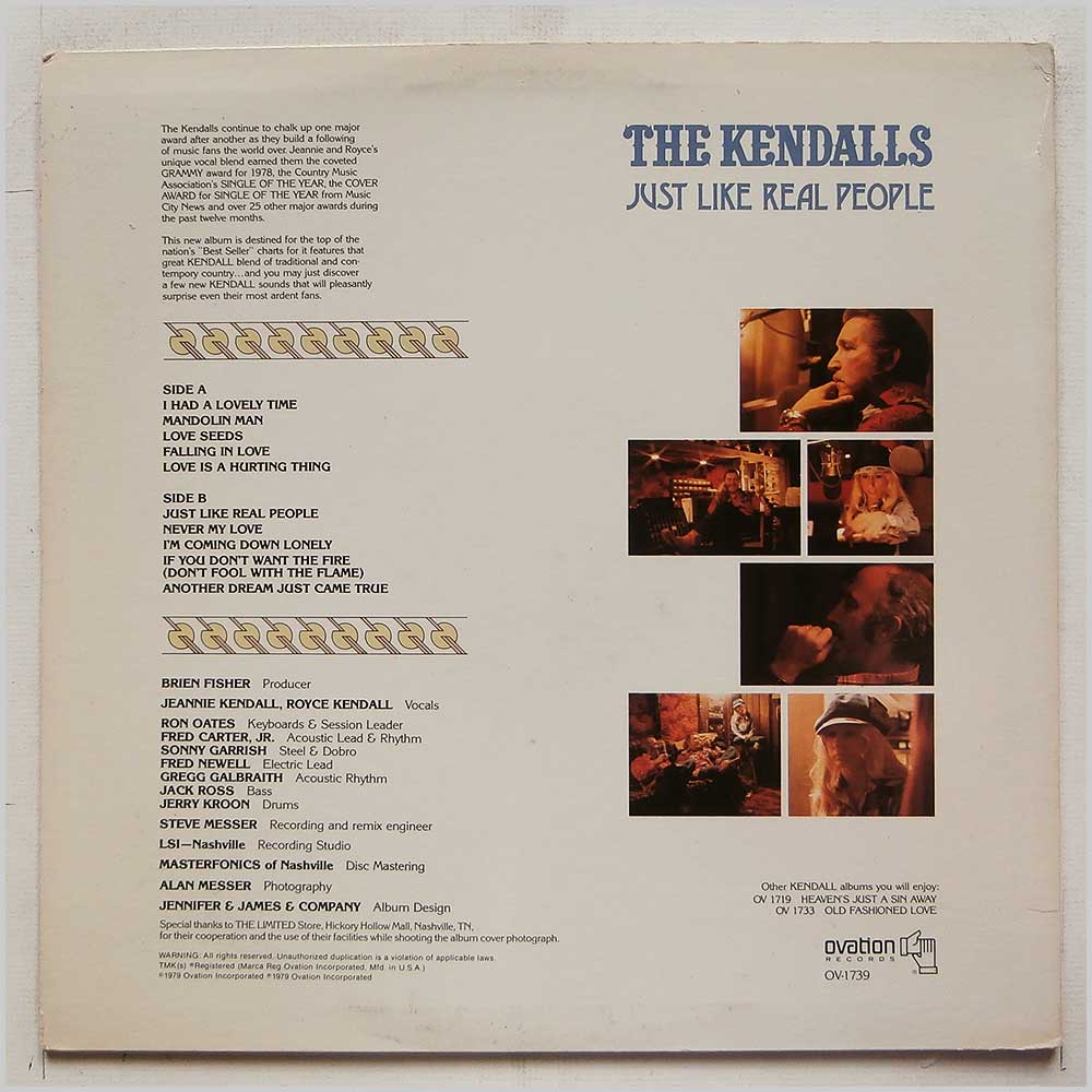 The Kendalls - Just Like Real People  (OV-1739) 