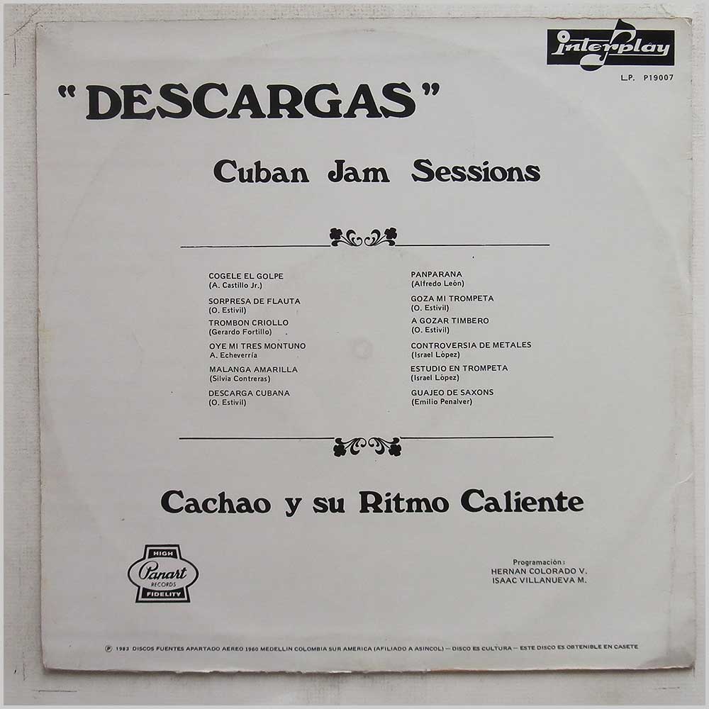 Cachao Y Su Ritmo Caliente - Descargas Cuban Jam Sessions  (P19007) 
