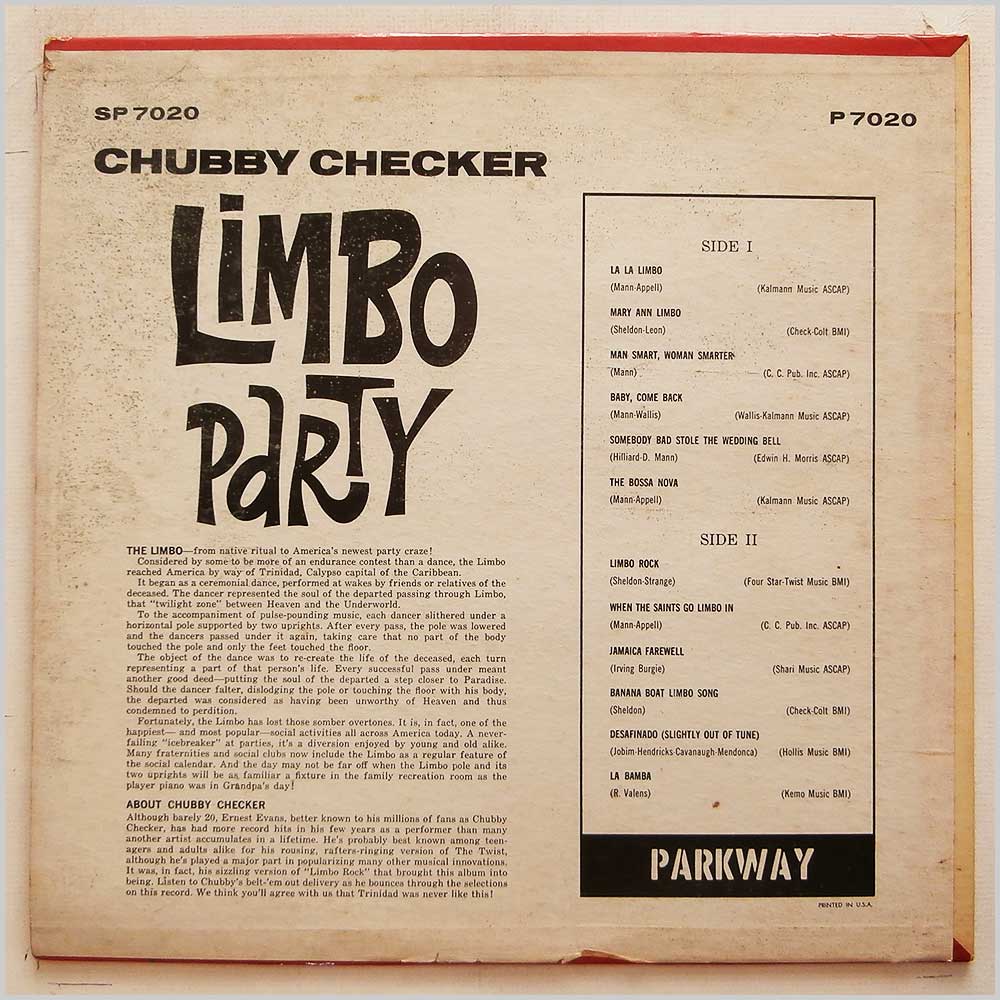 Chubby Checker - Limbo Party  (P 7020) 
