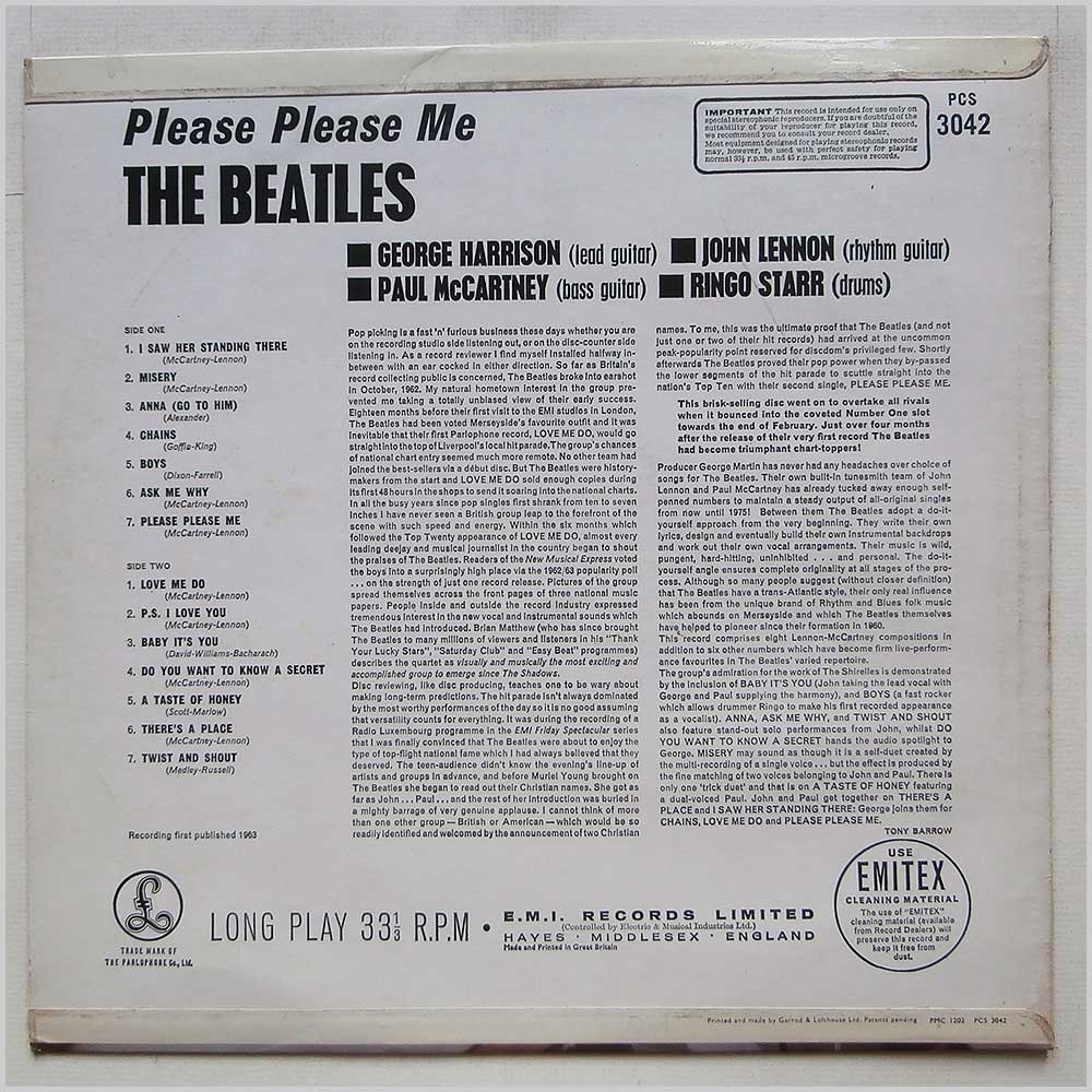 The Beatles - Please Please Me  (PCS 3042) 