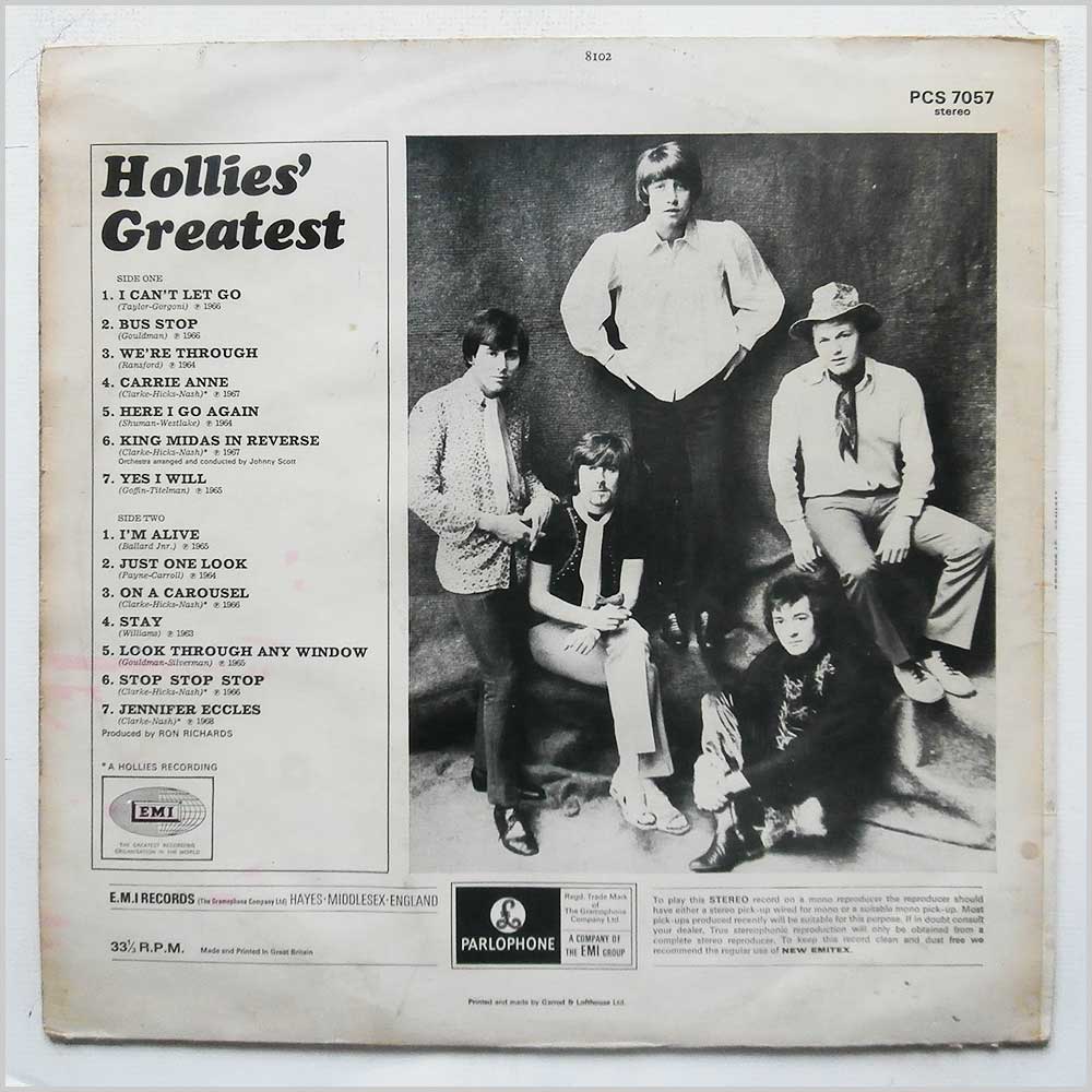 Hollies - Hollies' Greatest  (PCS 7057) 